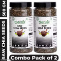 Nutritoz Chia Seeds for weight loss With Omega 3, Calcium, Fiber and Zinc Super food (250gm x2) 500gm