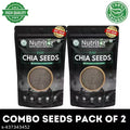 Nutritoz - Chia Seeds for Weight Loss | Loaded with Omega-3, Calcium & Antioxidants Rich | 100% Natural & Clean | Combo Pack of 2 (50G X 2)