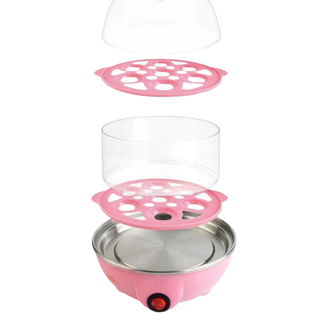 Double Layer Egg Boiler Electric Automatic Off 14 Egg Poacher for Steaming, Cooking, Boiling and Frying, (Multi Color, 350 Watts)