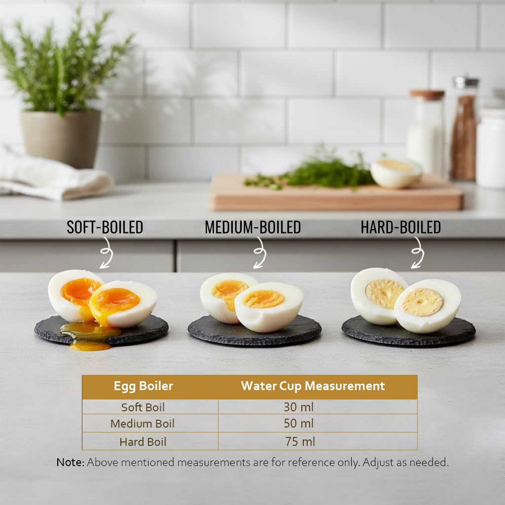 Electric Egg Boiler and Omelette Maker | 2-Layer Egg Cooker | Portable Egg and Milk Boiler | 14 Egg Capacity | Automatic Off