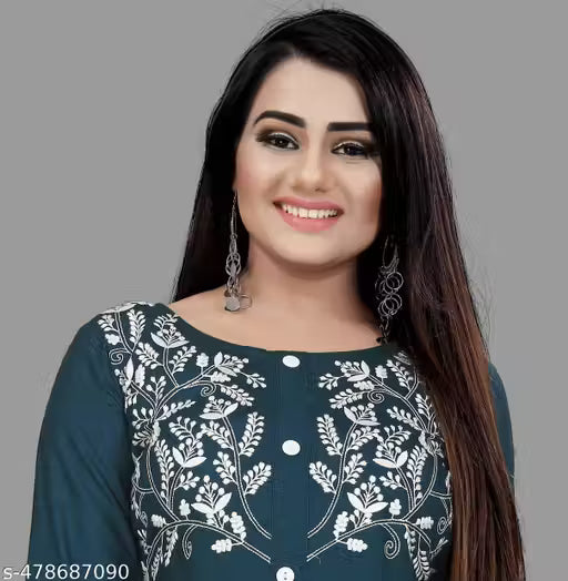 Kurti for women in rayon Embroiderd fabric| kurti and | MOST DEMAND KURTI| Embroiderd Kurti rayon Kurtis